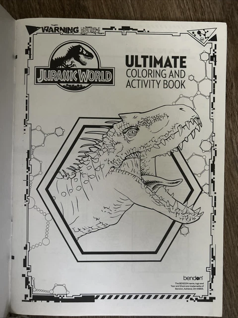 JURASSIC WORLD ULTIMATE Coloring & Activity Book With Two Posters ...
