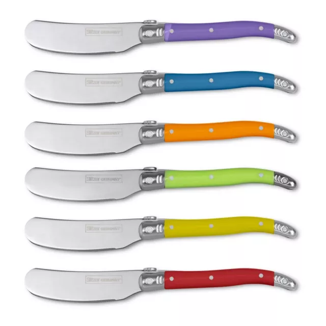 6pc Butter Knife Set Sandwich Spreader Knives Cheese Bread Toast Jam Peanut