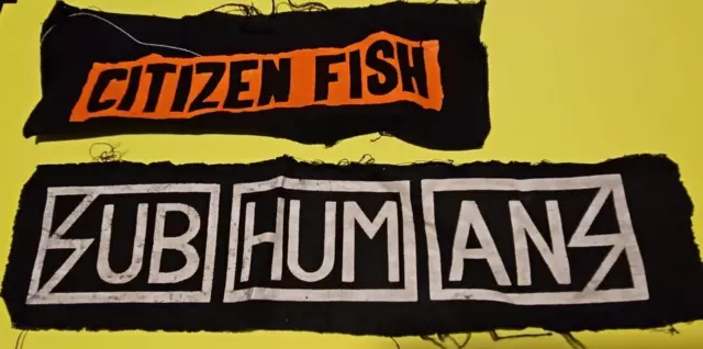 LOTE DE COLECCIÓN Años 90 Y2K Parche SUBHUMANS Citizen Fish Punk SKA Crass Conflict T.S.O.L.