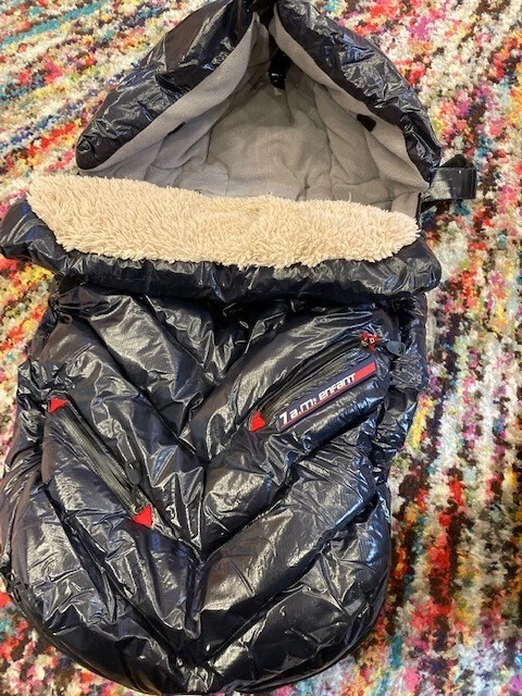 7A.M.Enfant Blanket polar Igloo LS200 Stroller/car seat Footmuff blue med 6-18m