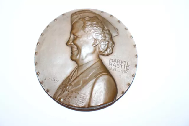 Médaille en bronze Maryse Bastié 1898-1952 par L. Lafaye, aviation