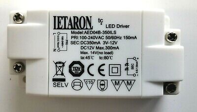 Learon AED12-350ILSJ Driver LED Power SUPPLY 12 W 20-38 V 350 mA 