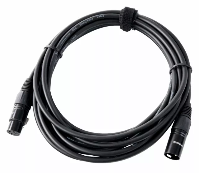 Profi DJ PA Mikrofon Kabel 5m Mikro Mic Patch Cable XLR Male Female schwarz