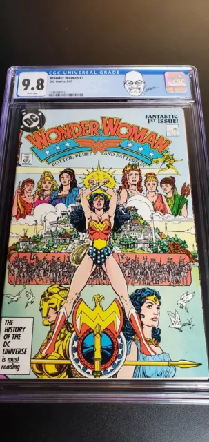 Wonder Woman #1 - CGC 9.8 - George Perez Label - Origin - 1987 Wraparound Cover