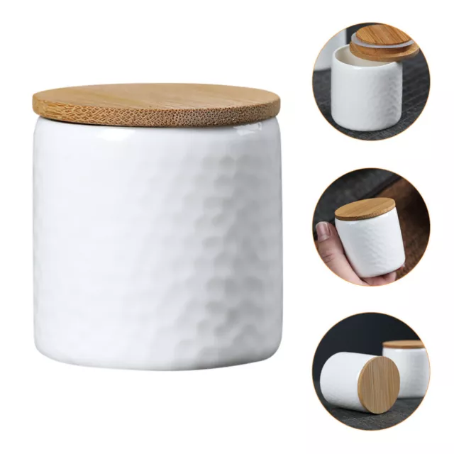 4Pcs Ceramic Storage Jar Seal Lid Tea Candy Coffee Serving