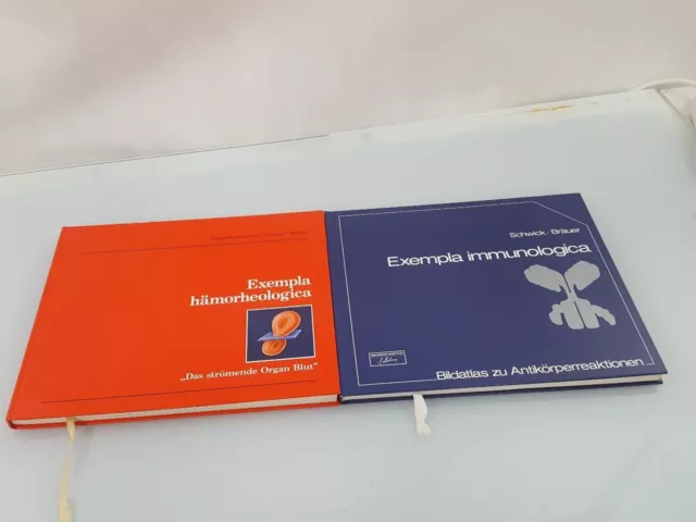 Konvolut 2 Bücher: Exempla immunologica; Exempla hämorheologica Schwick; Bräuer