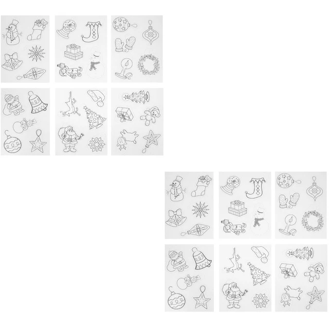 2 Sets Christmas Shrink Art Jewelry Kit Film DIY Kits Self Made