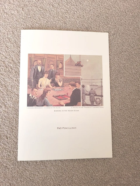 Vintage Canberra Cruise Luncheon Menu - P&0 Pencillings - Thursday 5Th Sept 1996