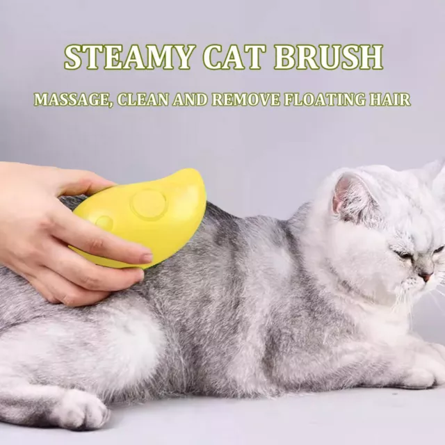 3 In1 Dog Steamer Brush, Pet Grooming Hair Brush for Removing Tangled and Loosse