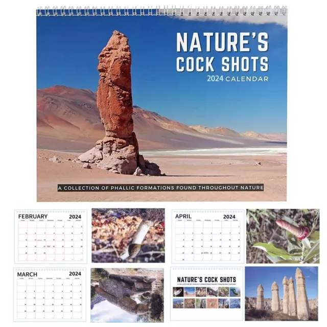 NATURE'S COCK SHOTS 2024 Calendar Hangable Funny Calendars 2024