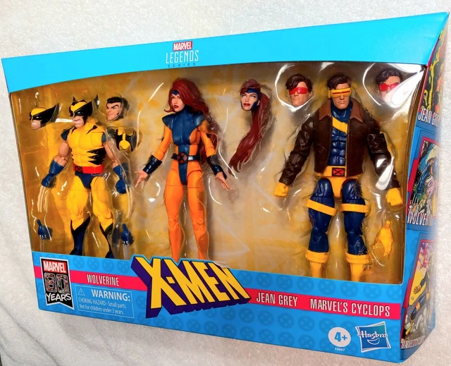 MARVEL LEGENDS LOVE Triangle Cyclops Jean Grey Wolverine and Sealed ...