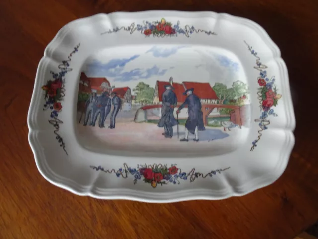 Ancien plat de service / Sarreguemines/Obernai/Alsace/Loux