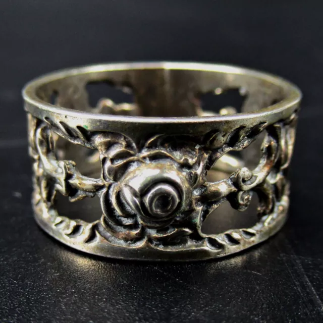 Alter Serviettenringe aus 835 Silber Hildesheimer Rose Silver Napkin Rings