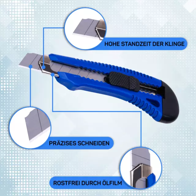 Cutter 18 mm 1-1000 St. Cuttermesser Teppichmesser Paketmesser Kartonmesser DHL! 3