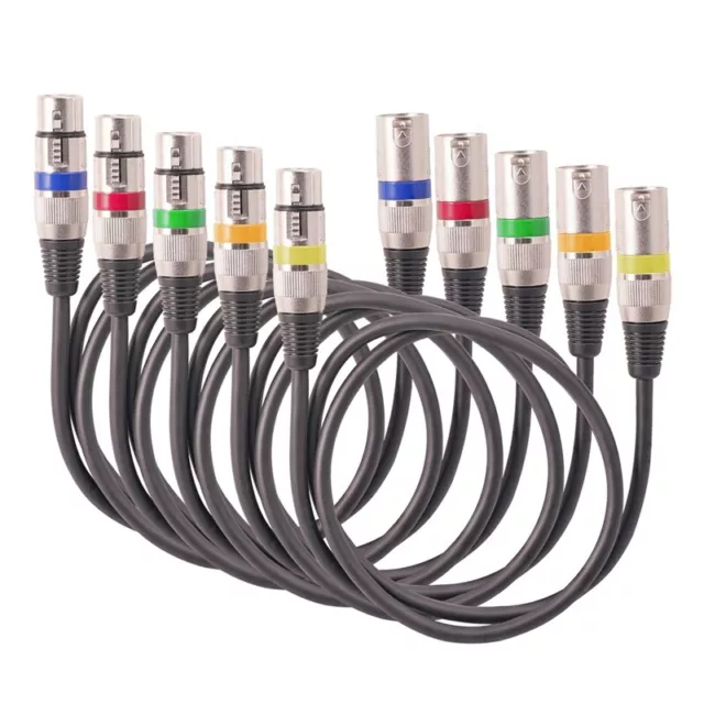 5 pz/set cavo XLR colorato XLR 3 pin maschio a femmina OFC rame Dual8424