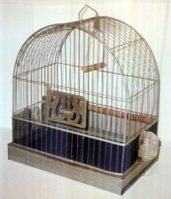 Vintage HENDRYX Brass Hanging Small Lovebird Finch 14 Bell Shape Bird Cage