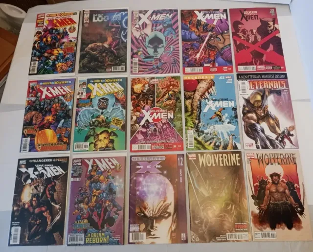 X-Men Comic Books Lot of 37 Books Used Marvel Wolverine Logan Uncanny Eternals