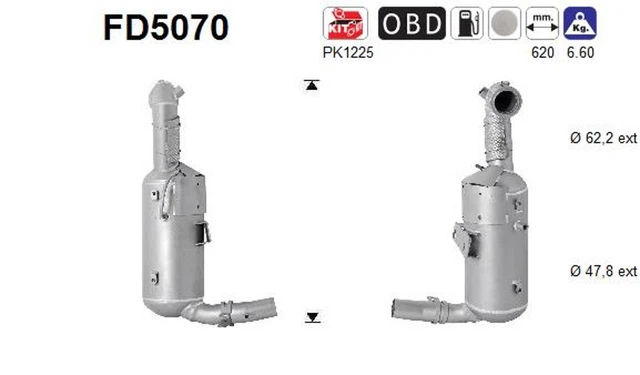 Filtro antiparticolato DPF filtro antiparticolato diesel AS FD5070 cordierite per Opel Corsa