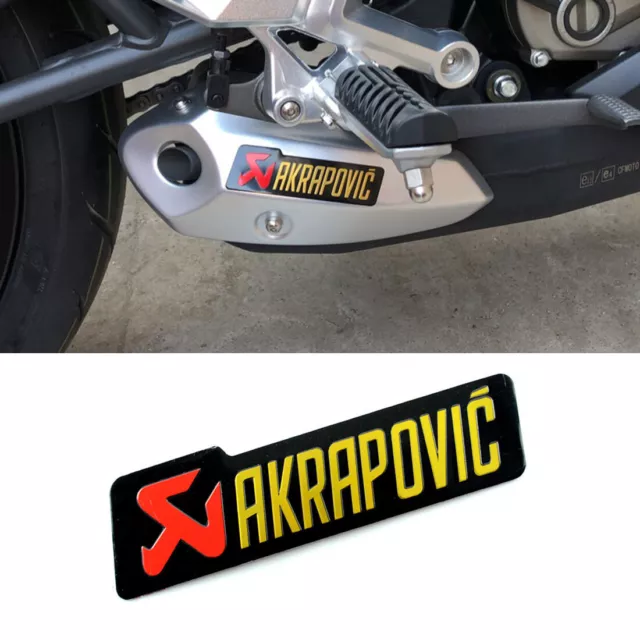 AKRAPOVIC 3D Exhaust Heat Proof Resistant Aluminium Sticker Decal For Motorcycle