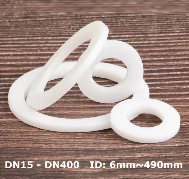 Aexit 45mmx35mmx2mm PTFE Round Flat Washer Gasket Seal Ring White 10pcs...