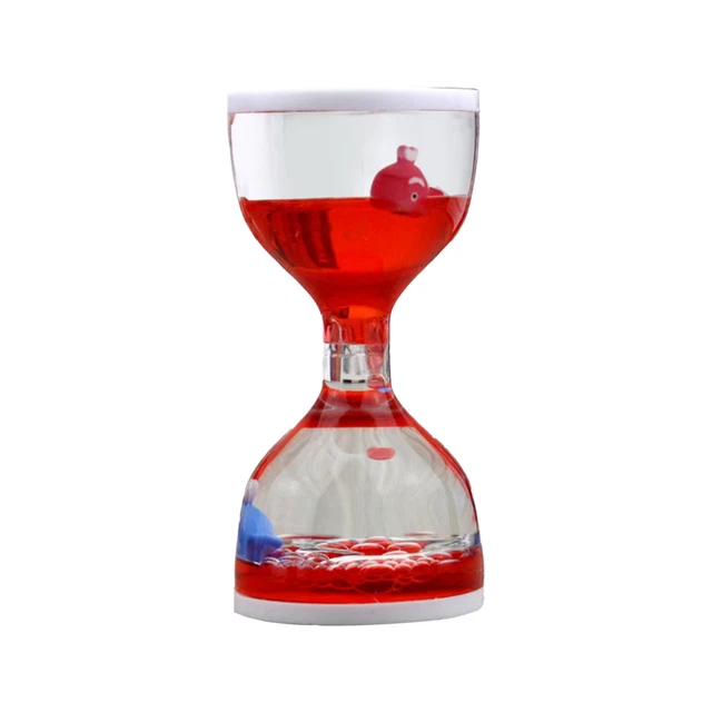 Aceite Reloj de Arena Juguete, Exquisito, Hermoso Diseño, Temporizador de Burbujas Líquidas,