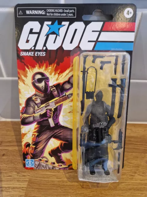 Snake Eyes GI Joe Retro Carded Figure Hasbro 3.75"