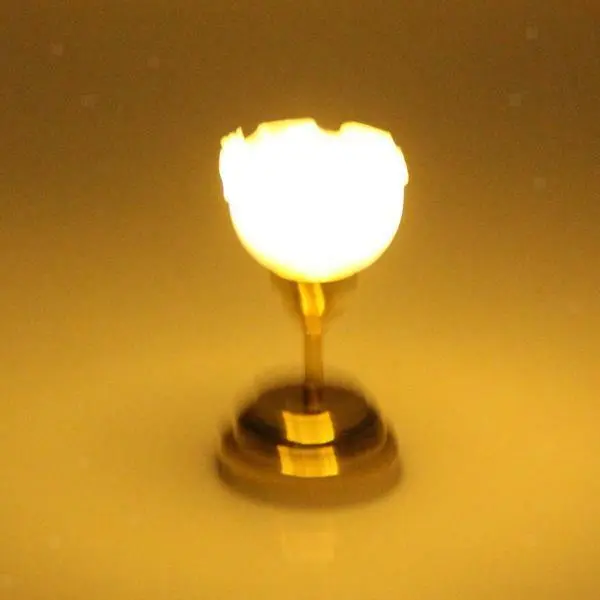 Miniature Gold Plated LED Ceiling Lamp Model For 1/12 Dollhouse Decoration