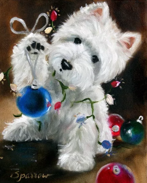 Westie Christmas Cheer Garden Flag Free Ship Usa