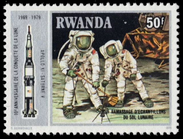 RWANDA 955 - Apollo 11 Moon Landing 10th Anniversary (pa50087)