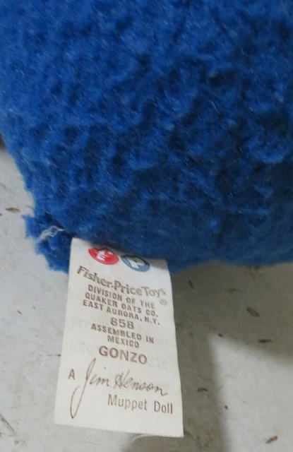 Vintage Fisher Price The Muppets 14” Gonzo Plush Toy #858 Stuffed Doll Rare 6