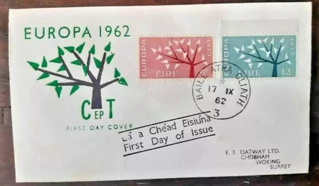 Irlanda 1962 Europa Cept Busta I° Giorno Emissione Fdc (C.75)