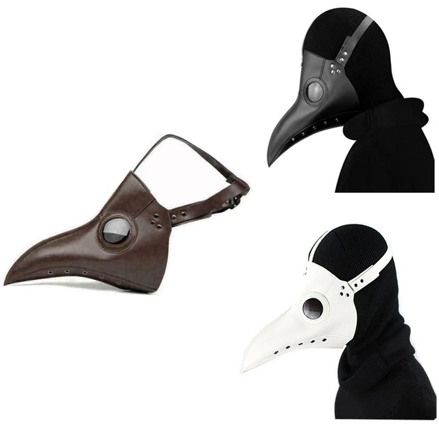 PLAGUE DOCTOR LATEX Mask Cosplay Costume Dressup Bird Long Nose Beak