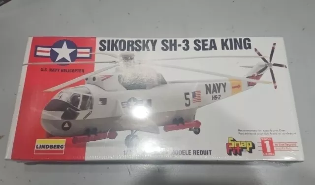 Helicopter Model Kit Sikorsky SH-3 SEA KING US NAVY  1/72 Scale SEALED