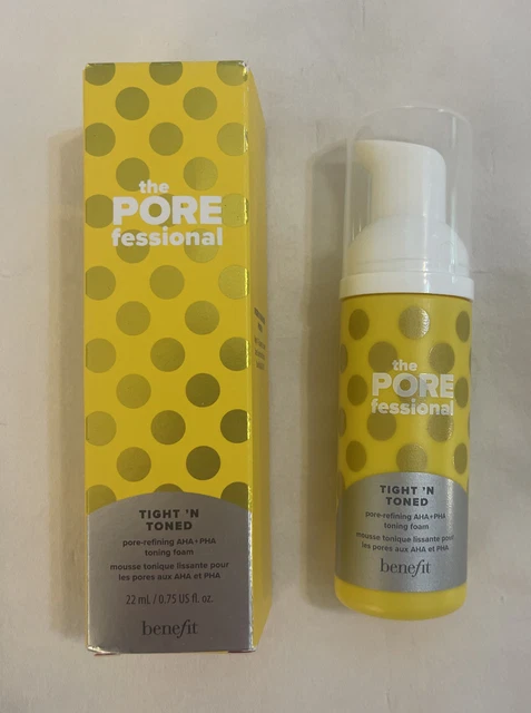 Benefit Cosmetics The POREfessional Tight N Toned AHA + PHA Toning Foam 22mL NIB