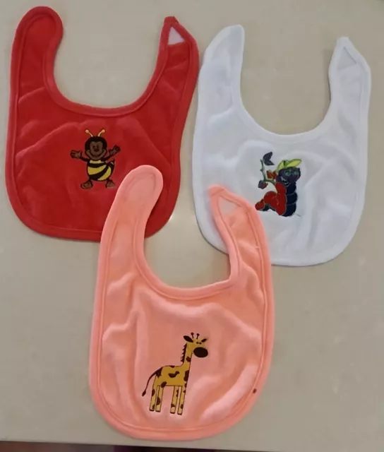 Embroidered Baby Bib 3 Piece Set For Boys