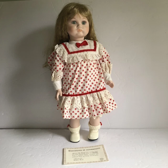 VINTAGE PORCELAIN DOLL Marian Yu Designs MYD Girl Original Box