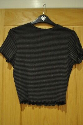 New Look 915 Black Striped T-shirt - Age 12-13 years