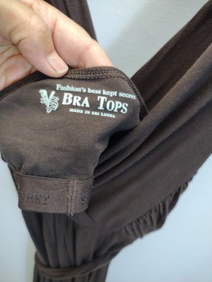 Victoria's Secret Built In Bra Tops Brown Sleeveless Beach Summer Dress Women L