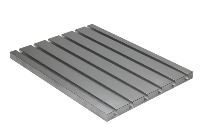 T-Slot Plate, Aluminum T-track Metalworking, Fixture Plate 24"x6", USA Made!