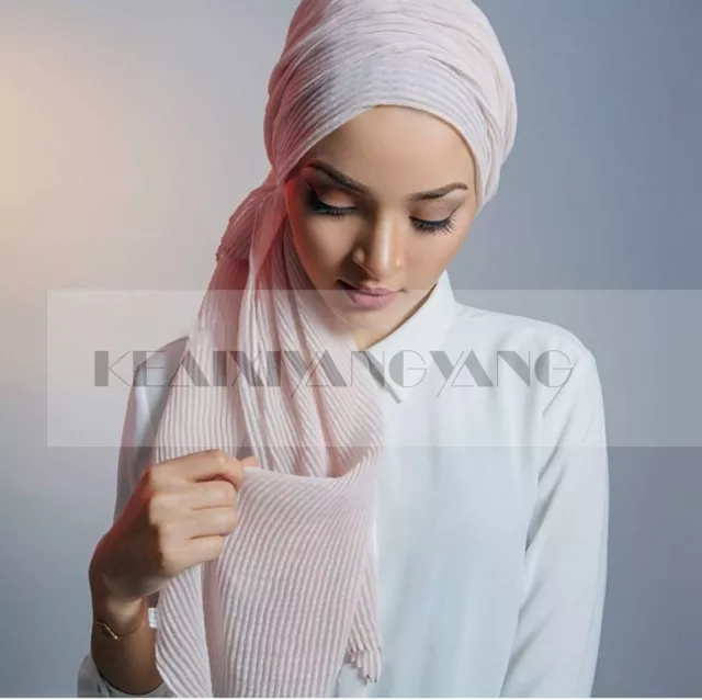 Premium Viscose Maxi Crinkle Cloud Hijab Scarf Shawl Soft Islam Muslim 170x80cm 3