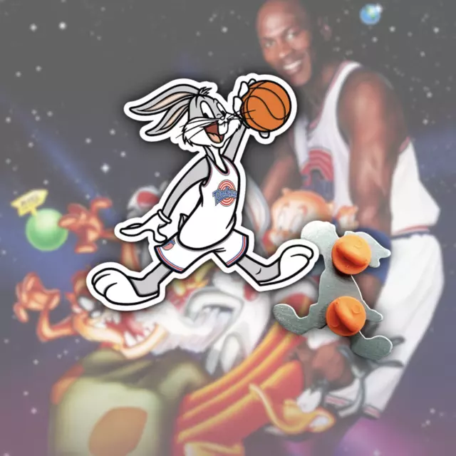 SPACE JAM HARE Jordan Pin Badge Bugs Bunny Looney Tunes 2.99 PicClick UK
