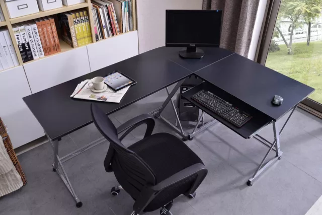 SixBros. Computerschreibtisch Bürotisch Schreibtisch Schwarz CT-3802/2075 3