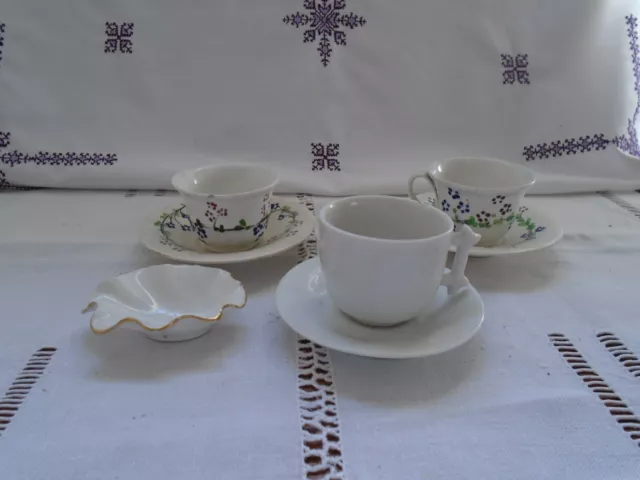 Ensemble Vintage Françoise Saget - 3 Petits Plateaux Et 8 Dessous De Verre - Métal Motif Floral - Neuf Sous Emballage