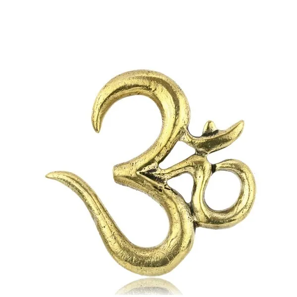 Pair Brass Ear Weights Om Symbol Spirals Brass  Plugs Gauges Twist Expanders Ohm