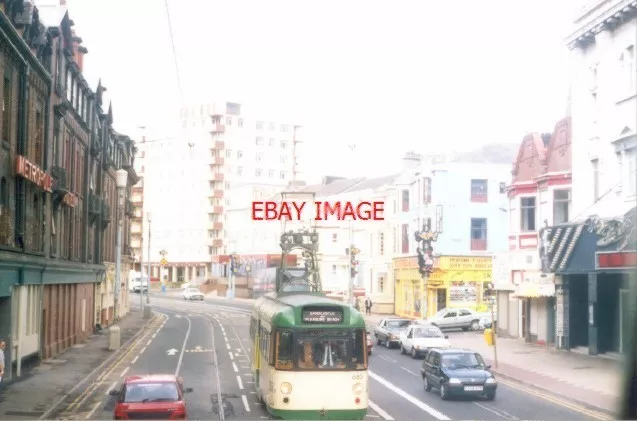 Photo  1994 Blackpool Tram View From Top The Metropole Hotel Is Seen On The Left