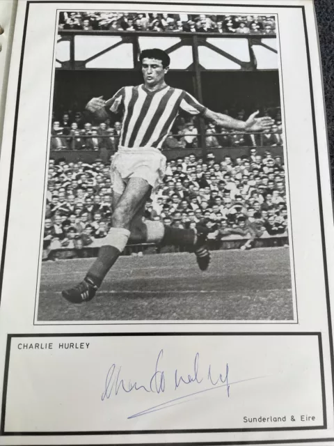 Charlie Hurley Signed Picture A4 (V)