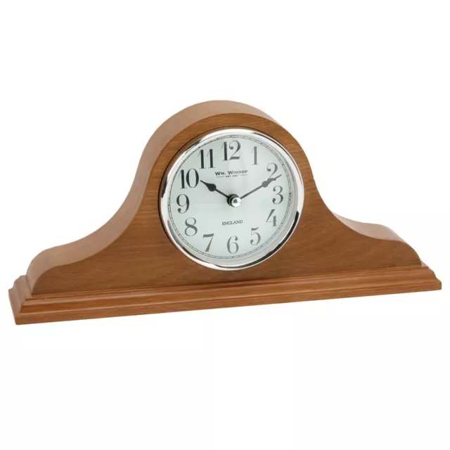 Wm. Widdop Napoleon Style Wooden Living Room or Office Mantel / Desk Clock