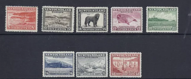 Newfoundland 1941-44 (Sg 282-89 8 Haute Valeurs) F/VF Mlh Frais