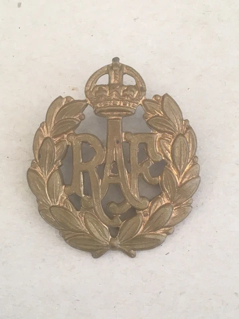WW2 ERA RAF Royal Air Force Cap Badge. Kings Crown £6.99 - PicClick UK