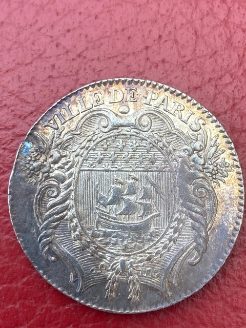 JETON ARGENT LOUIS XV Armand Jérôme Bignon bibliothèque du Roi 1769